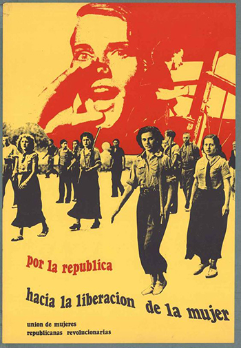 Cartel protesta. Mujeres republicanas